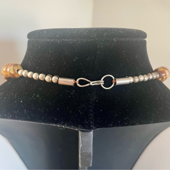 🏖️SOLD🏖️ Miriam Jasper Stone Necklace, Antique/Vintage - Picture 4 of 7